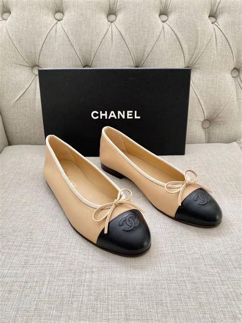 chanel ballerina beige black|Chanel fashion boutiques.